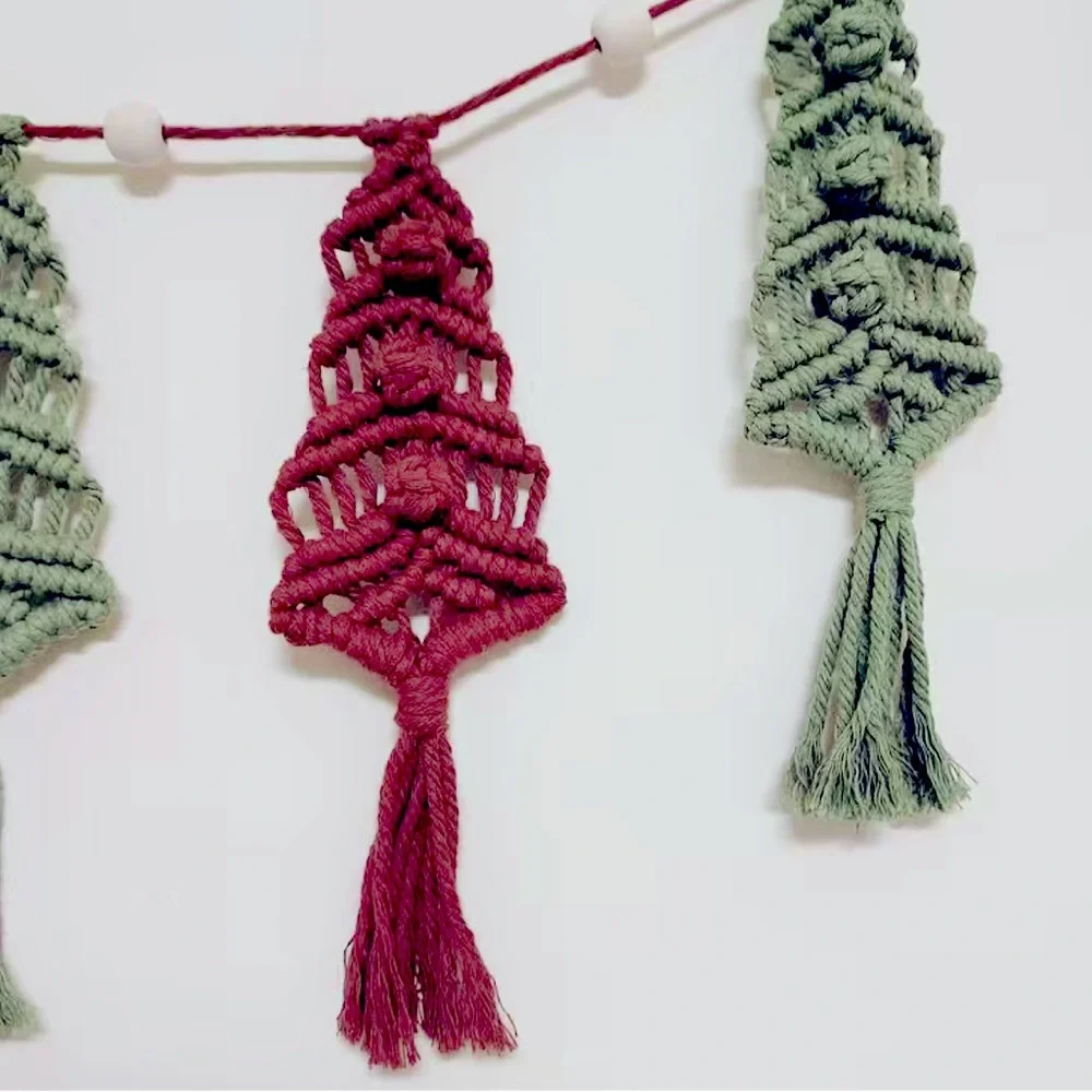 Soul Embellishment’s™️ Handcrafted Macrame Christmas Tree Wall Hanging